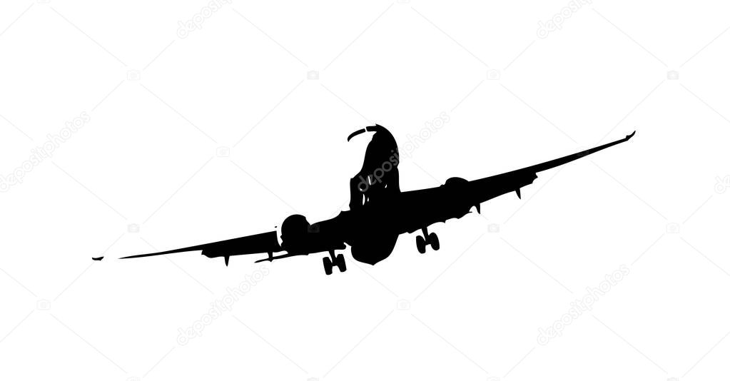 Business jet drawing art illustration