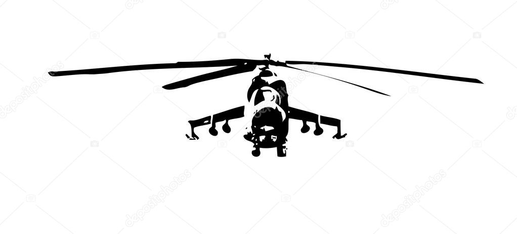 Military helicopter art design