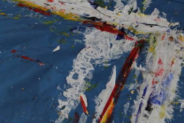 çok renkli akrilik boya doku soyut çizim