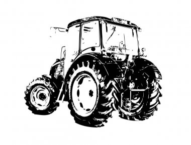 Tarım traktörü illüstrasyon sanatı
