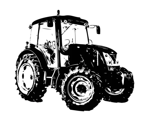 Landwirtschaftliche Traktor Illustration Farbe Kunst — Stockfoto