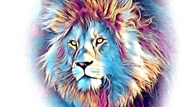 Aslan sanat çizim çizim