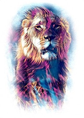 Aslan sanat çizim çizim