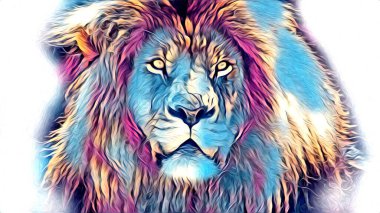 Aslan sanat çizim çizim