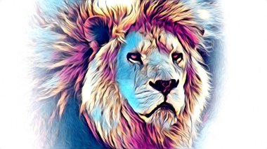 Aslan sanat çizim çizim