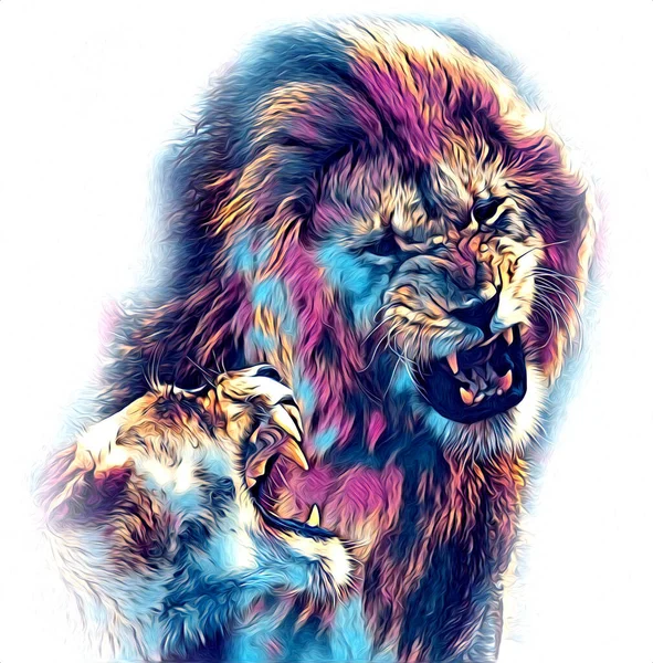 Lion Art Illustration Drawing — Stock Photo, Image