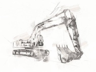 Kazı çizimi izole edilmiş sanat eserleri