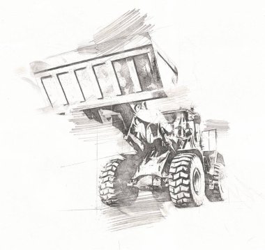 Kazı çizimi izole edilmiş sanat eserleri