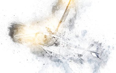 helikopter çizimi resim sanatı klasiği