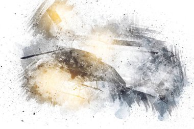 helikopter çizimi resim sanatı klasiği