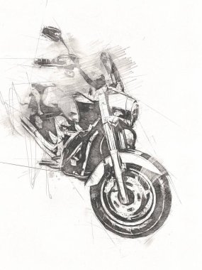 Motosiklet görüntüleme rengi izole edilmiş sanat antika retro