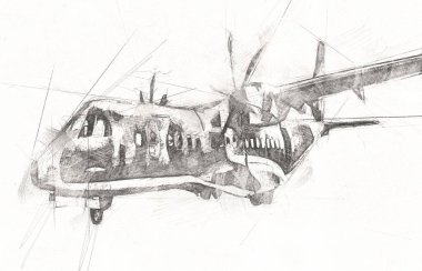 Amerikan savaş uçağı resim sanatı klasiği çiziyor.