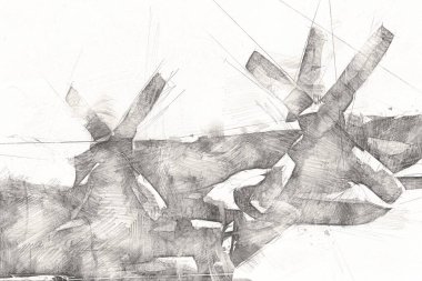 Amerikan savaş uçağı resim sanatı klasiği çiziyor.