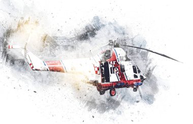 askeri helikopter resim sanatı klasiği çiziyor
