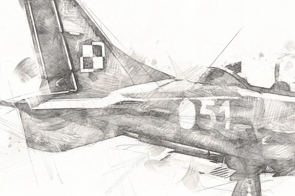Иллюстрационное Искусство Реактивных Истребителей Сша — стоковое фото