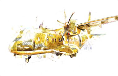 Amerikan savaş uçağı resim sanatı klasiği çiziyor.