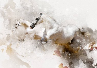 El yazması at başlı kalem çizim çizer grunge