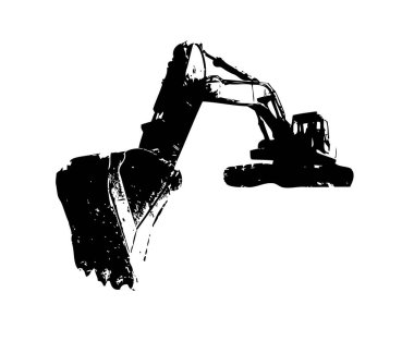 Ekskavatör çizim rengi tasarım için izole edilmiş komik artowkr