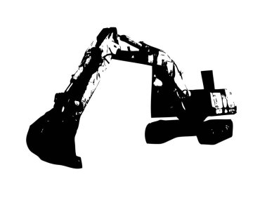 Ekskavatör çizim rengi tasarım için izole edilmiş komik artowkr