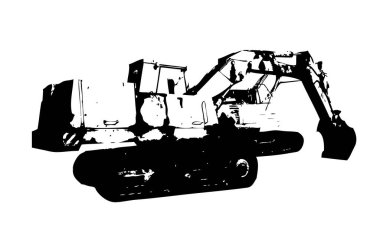 Ekskavatör çizim rengi tasarım için izole edilmiş komik artowkr
