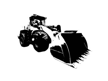 Ekskavatör çizim rengi tasarım için izole edilmiş komik artowkr