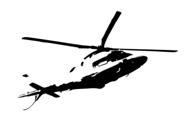 askeri helikopter resim sanatı klasiği çiziyor