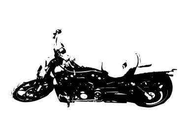 Motosiklet görüntüleme rengi izole edilmiş sanat antika retro