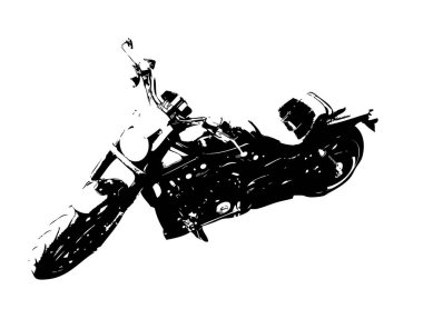 Motosiklet görüntüleme rengi izole edilmiş sanat antika retro