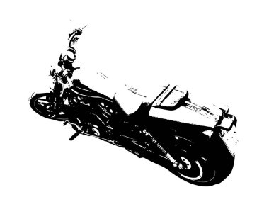 Motosiklet görüntüleme rengi izole edilmiş sanat antika retro