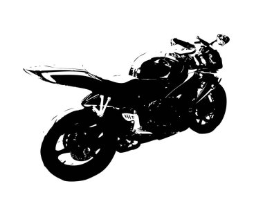 Motosiklet görüntüleme rengi izole edilmiş sanat antika retro