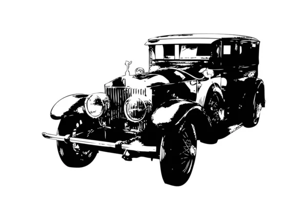 Vintage Retro Klassieke Oude Auto Illustratie — Stockfoto