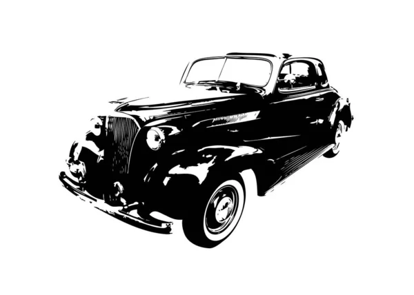 Vintage Retro Classic Old Car Illustrazione — Foto Stock