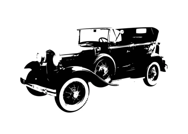 Vintage Retro Classique Vieille Illustration Voiture — Photo