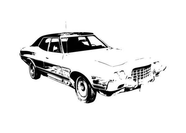 Vintage Retro Oldtimer Illustration — Stockfoto