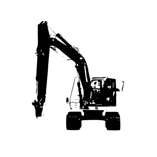 Excavator Illustration Color Isolated Funny Artowkr Design — Stock Photo, Image