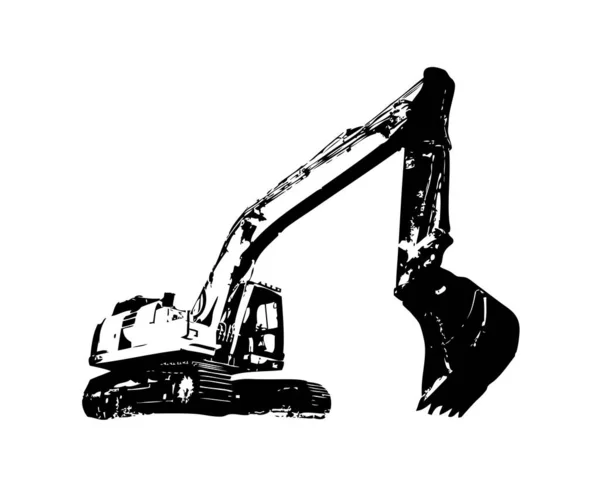 Excavator Illustration Color Isolated Funny Artowkr Design — Stock Photo, Image