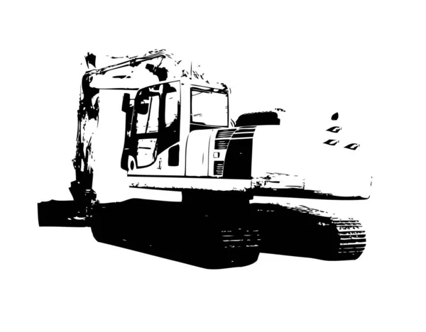 Excavator Illustration Color Isolated Funny Artowkr Design — Stock Photo, Image