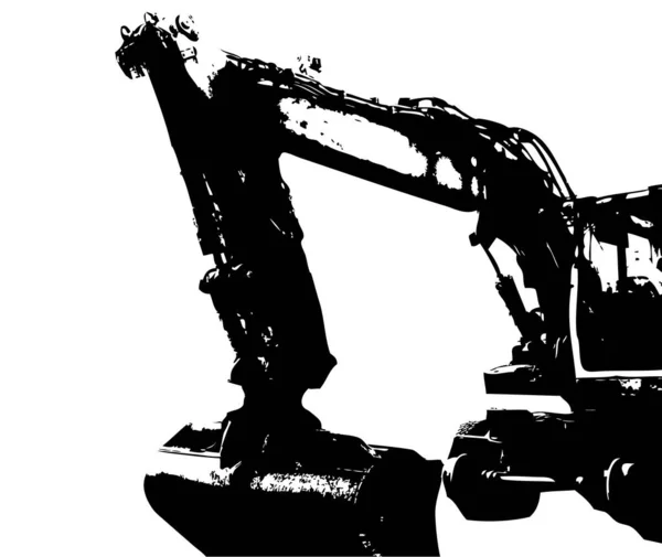 Excavator illustration color isolated funny artowkr for design
