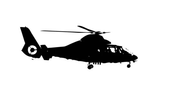 Hélicoptère Militaire Dessin Illustration Art Vintage — Photo