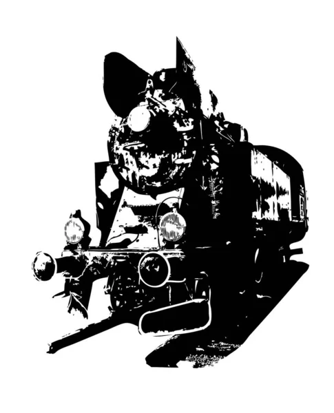 Viejo Motor Locomotora Vapor Retro Vintage — Foto de Stock