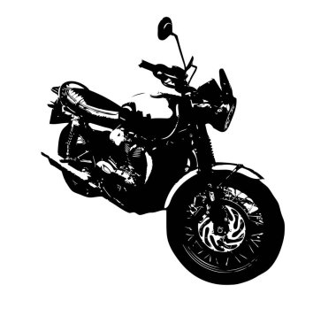 Motosiklet görüntüleme rengi izole edilmiş sanat antika retro