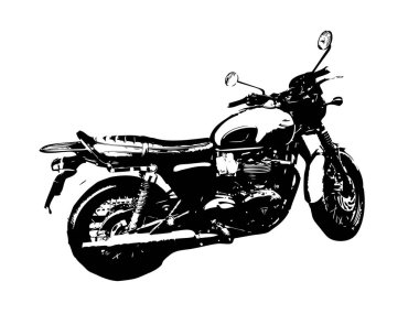 Motosiklet görüntüleme rengi izole edilmiş sanat antika retro