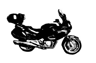 Motosiklet görüntüleme rengi izole edilmiş sanat antika retro