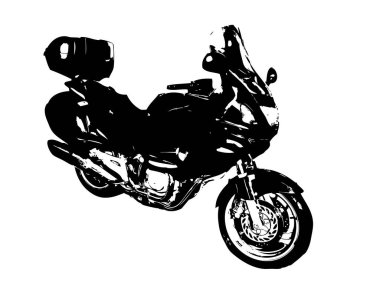 Motosiklet görüntüleme rengi izole edilmiş sanat antika retro