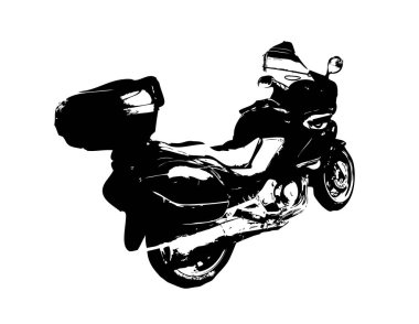 Motosiklet görüntüleme rengi izole edilmiş sanat antika retro