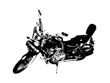 Motosiklet görüntüleme rengi izole edilmiş sanat antika retro