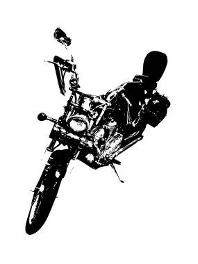 Motosiklet görüntüleme rengi izole edilmiş sanat antika retro