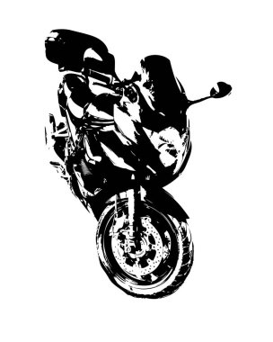 Motosiklet görüntüleme rengi izole edilmiş sanat antika retro