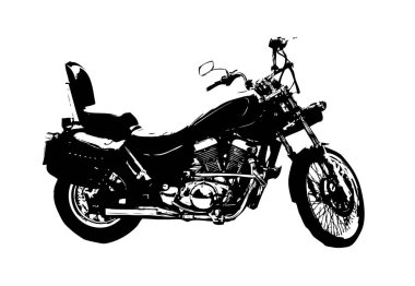 Motosiklet görüntüleme rengi izole edilmiş sanat antika retro