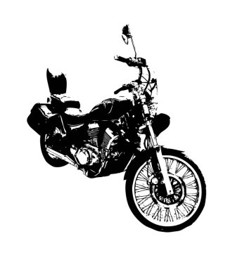 Motosiklet görüntüleme rengi izole edilmiş sanat antika retro